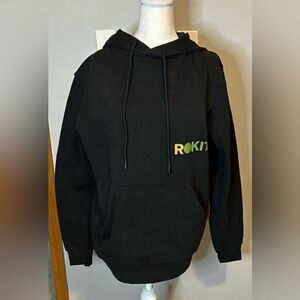 🆕 ROKIT core‎ hoodie black cotton M and L BIN G